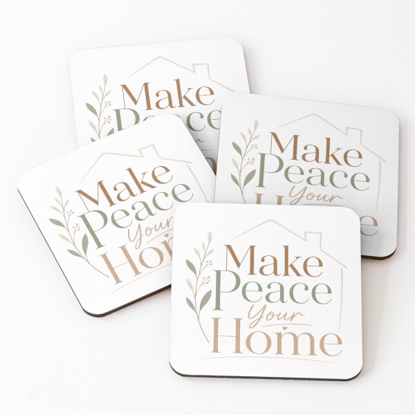 Item preview, Make Peace Your Home | Cozy Minimalist Quote Design designed and sold by Irene Catchmind.