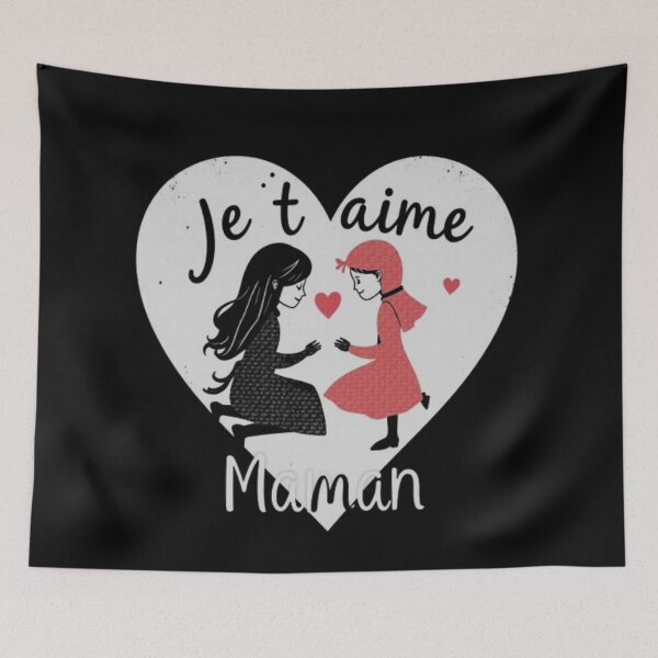 Item preview, Illustration "I love you Mom" Mother and Daughter designed and sold by Tama-sirth.