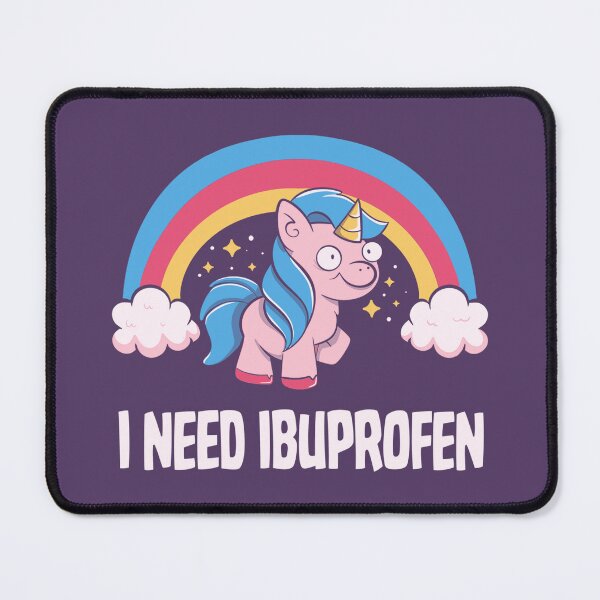 Item preview, I Need Ibuprofen Unicorn designed and sold by Tobe Fonseca®.