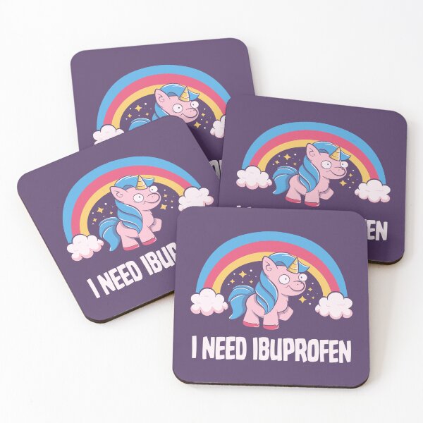 Item preview, I Need Ibuprofen Unicorn designed and sold by Tobe Fonseca®.