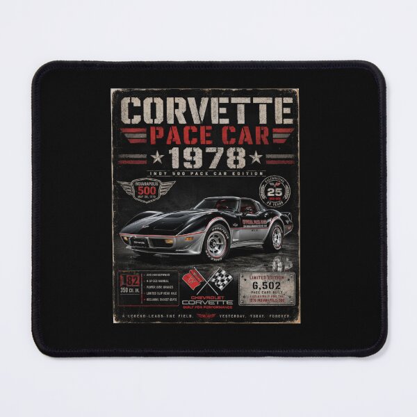 Item preview, 1978 Corvette Indy 500 Pace Car Edition Silver Black Classic Art designed and sold by TheArtOfCar.