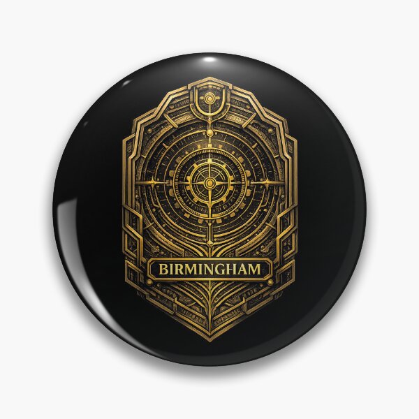Item preview, deco style birmingham badge designed and sold by astriebatik.