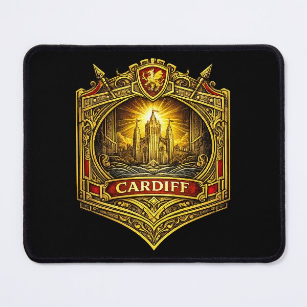 Item preview, deco style cardiff badge designed and sold by astriebatik.