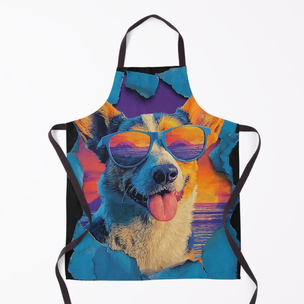 Item preview, Vibrant Corgi in Sunglasses Sunset Beach Tropical Dog Summer  designed and sold by Littermin.