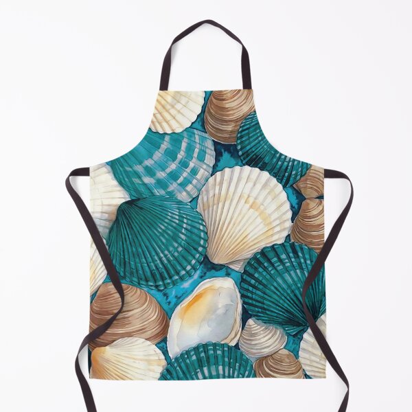 Item preview, Teal Seashell Coastal Pattern designed and sold by Islabonita..