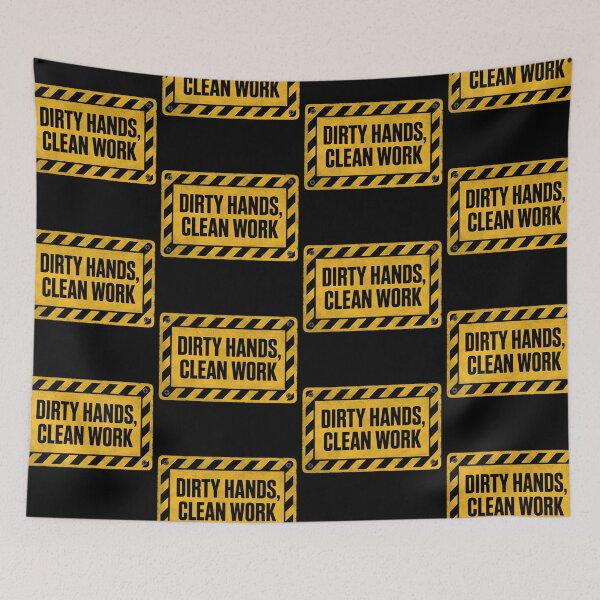 Item preview, Dirty Hands, Clean Work – Tradesman Quote Sign designed and sold by Zayn Studio.