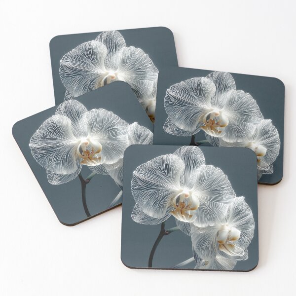 Item preview, Ethereal White Orchid | Minimalist Fine Art Illustration designed and sold by SlowRegardArt.