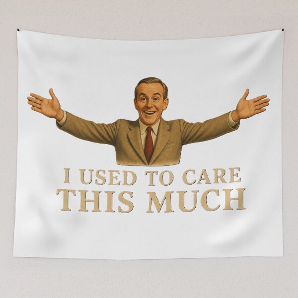 Item preview, I Used To Care This Much - Funny Sarcastic Humor designed and sold by Drawn-Measured.