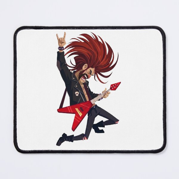 Item preview, Heavy Metal Rocker Guitarist Cartoon designed and sold by IYI.