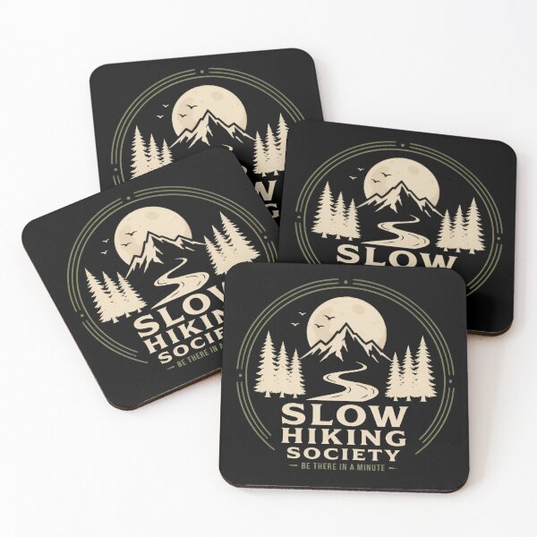 Item preview, Slow Hiking Society Vintage Mountain Hiking Nature Adventure Gift designed and sold by Zizo-DR44.