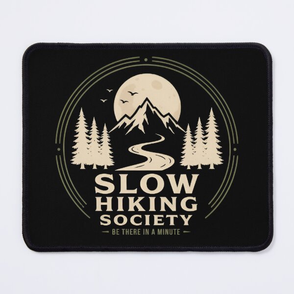 Item preview, Slow Hiking Society Vintage Mountain Hiking Nature Adventure Gift designed and sold by Zizo-DR44.