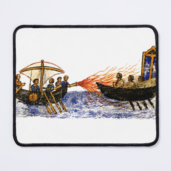 Item preview, Greek Fire Vintage Naval Battle Art for History Lovers designed and sold by RickE.