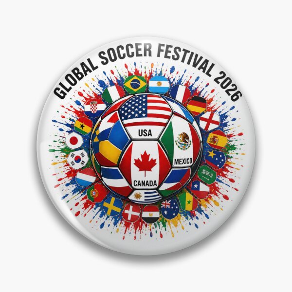 Item preview, Global Soccer Festival 2026 | USA Mexico Canada Flags & Splatter Art designed and sold by YIDOX.