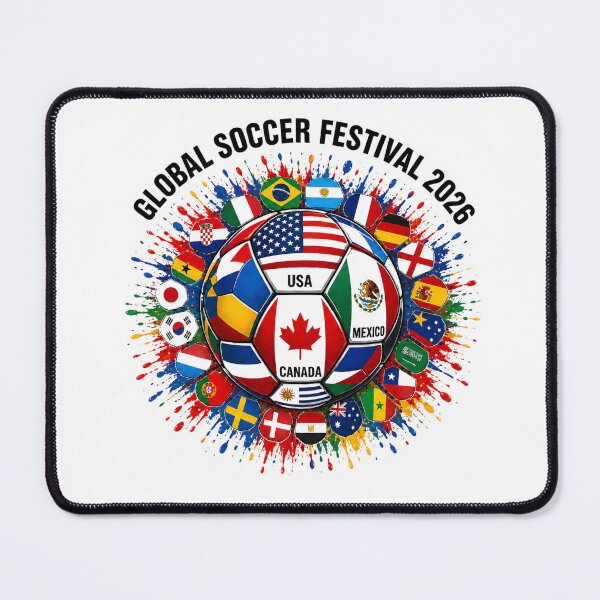 Item preview, Global Soccer Festival 2026 | USA Mexico Canada Flags & Splatter Art designed and sold by YIDOX.