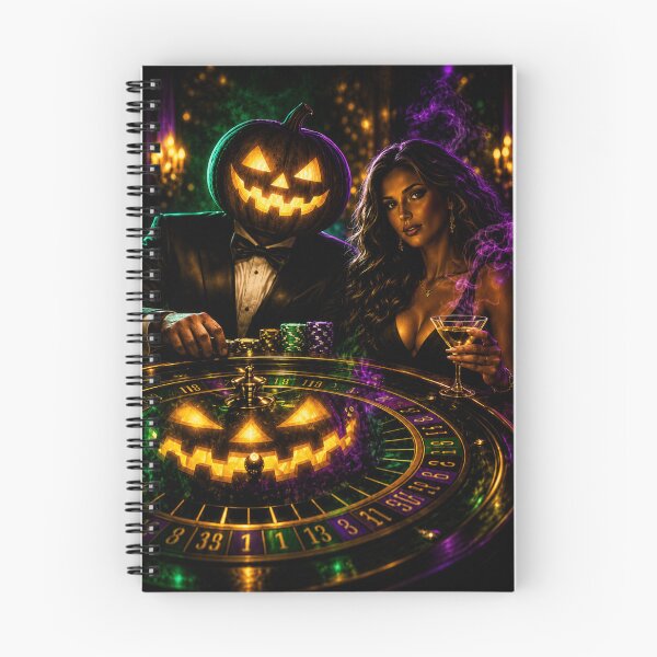 Item preview, Headless Horseman Neon Roulette Scene – Gothic Fantasy Casino Art designed and sold by TheHorsemanRidesAgain.