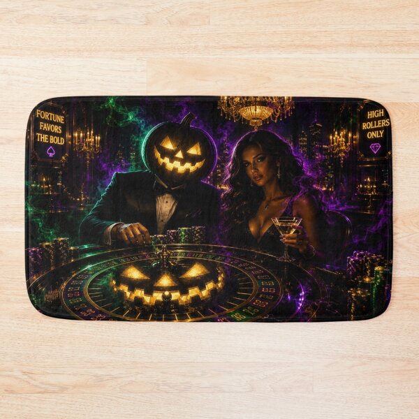 Item preview, Headless Horseman Neon Roulette Scene – Gothic Fantasy Casino Art designed and sold by TheHorsemanRidesAgain.