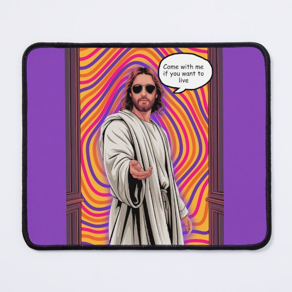 Item preview, Jesus “Come With Me If You Want to Live” Retro Psychedelic Poster designed and sold by Alt Christian.