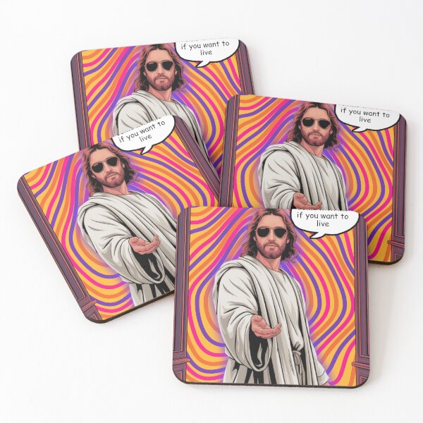 Item preview, Jesus “Come With Me If You Want to Live” Retro Psychedelic Poster designed and sold by Alt Christian.