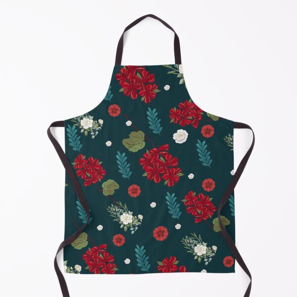 Item preview, Emerald and Crimson Red Floral Seamless Pattern designed and sold by FMSeamlessArt.