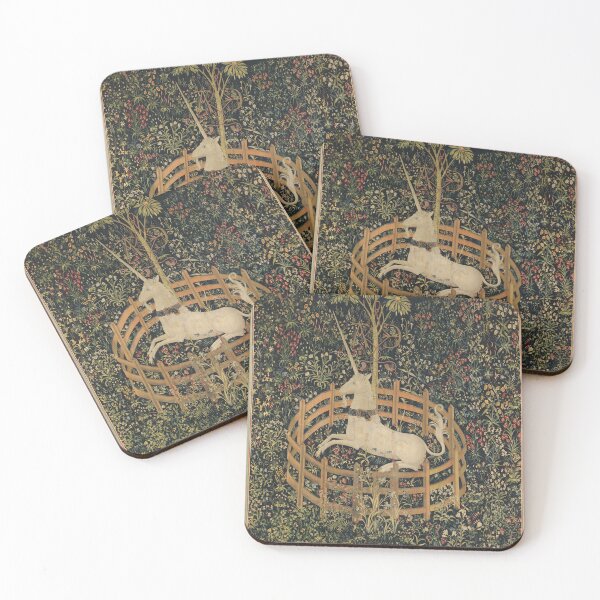 Item preview, The Unicorn Rests in a Garden (from the Unicorn Tapestries) designed and sold by rhodeyart.