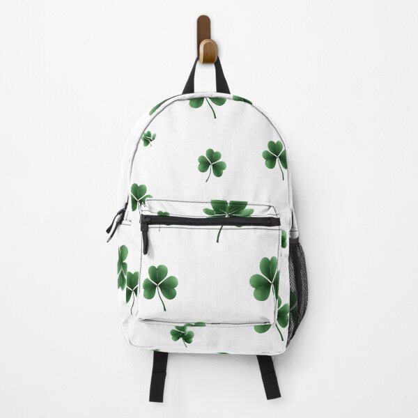Item preview, Seamless Shamrocks Pattern - minimalist design three-leaf clover emerald green designed and sold by AmoebaPress.