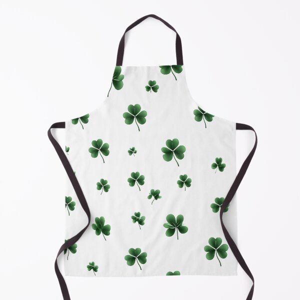 Item preview, Seamless Shamrocks Pattern - minimalist design three-leaf clover emerald green designed and sold by AmoebaPress.