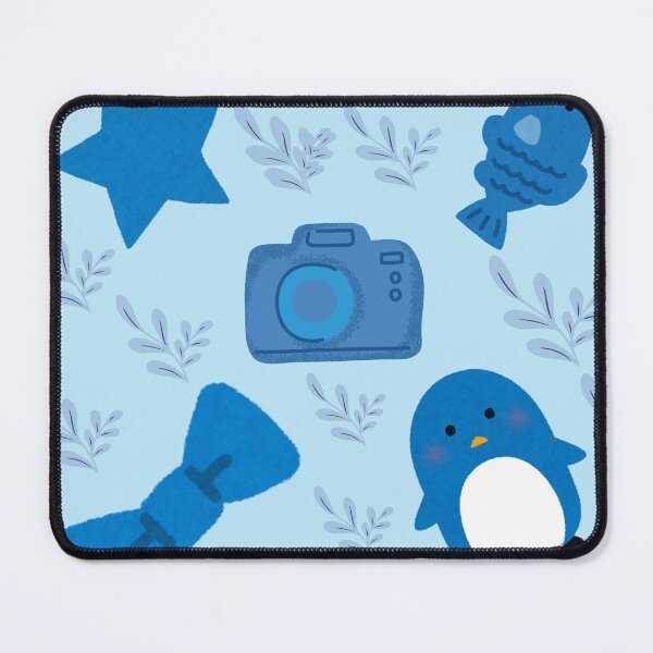 Item preview, Chilly Penguin and Blue Sea Life Seamless Pattern designed and sold by FMSeamlessArt.