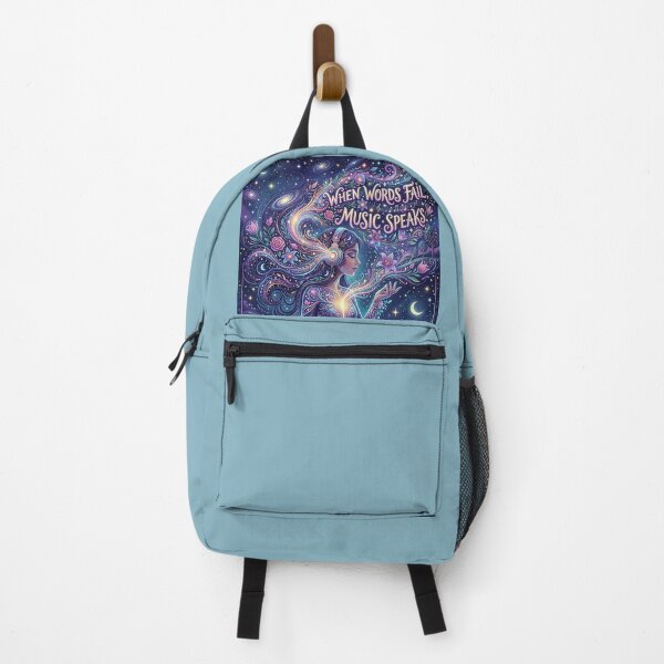 Item preview, Cosmic Music Girl Flower & Galaxy Watercolor Art. designed and sold by Style-InkPulse.