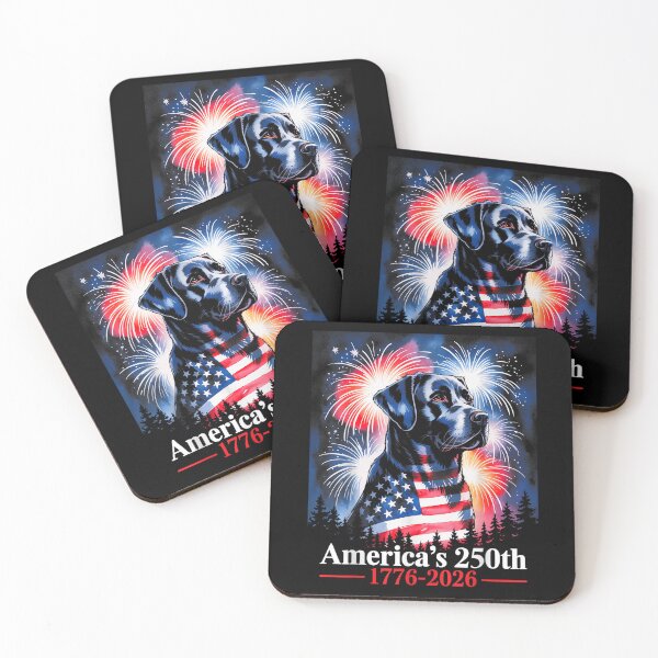 Item preview, labrador retriever america's 250th patriotic dog fireworks  designed and sold by CAnastazyshop.