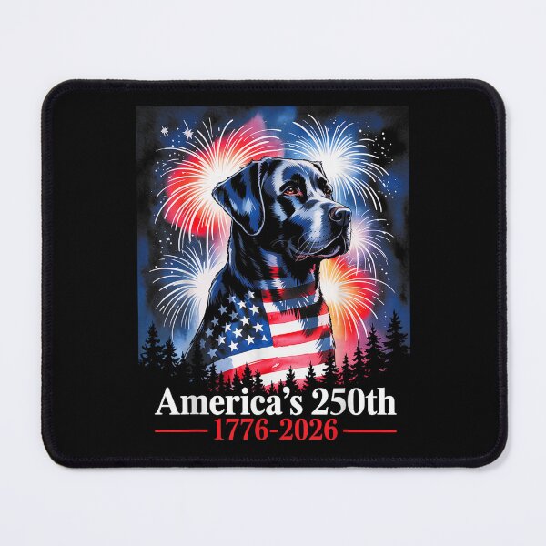 Item preview, labrador retriever america's 250th patriotic dog fireworks designed and sold by CAnastazyshop.