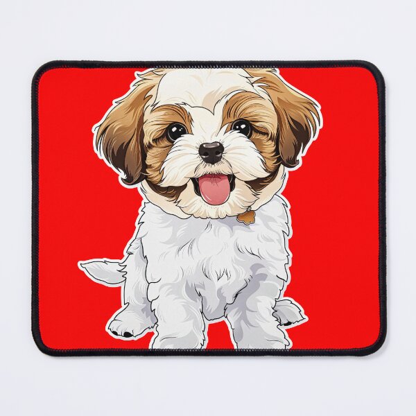 Item preview, Realistic Malshi Puppy Sticker | Cute Maltese Shih Tzu Mix Portrait 003 designed and sold by TheTodayTribe.