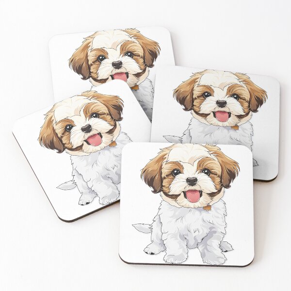 Item preview, Realistic Malshi Puppy Sticker | Cute Maltese Shih Tzu Mix Portrait 003 designed and sold by TheTodayTribe.