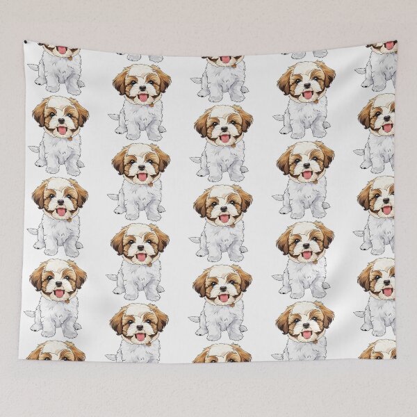 Item preview, Realistic Malshi Puppy Sticker | Cute Maltese Shih Tzu Mix Portrait 003 designed and sold by TheTodayTribe.
