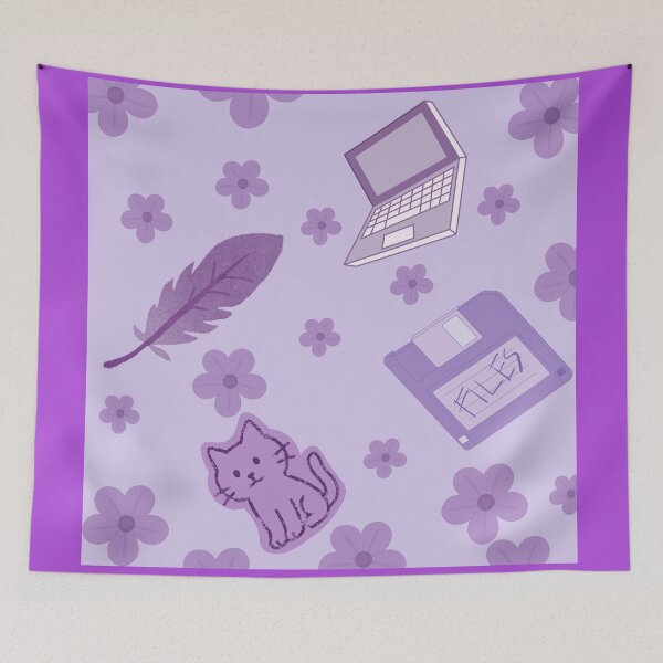Item preview, Purple Y2K Cute Tech Pattern designed and sold by FMSeamlessArt.