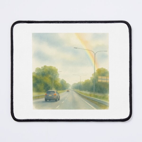 Item preview, Brisbane Highway Rainbow Watercolour Art Print designed and sold by Whalley02.