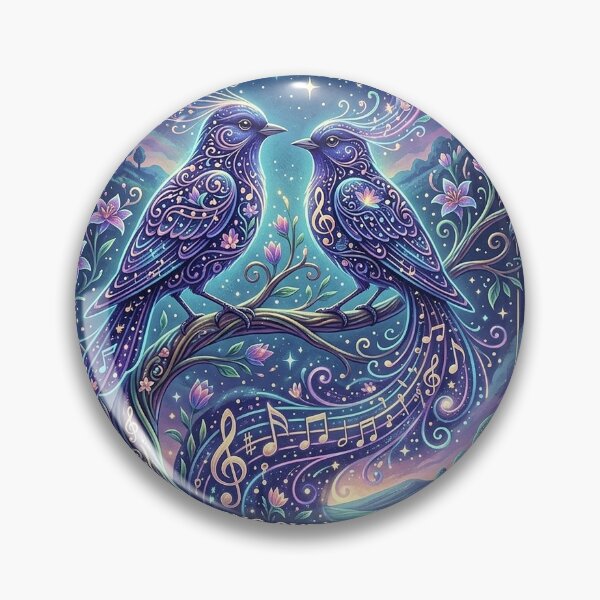 Item preview, Cosmic Melody Birds Galaxy & Nature Fantasy Design designed and sold by Style-InkPulse.