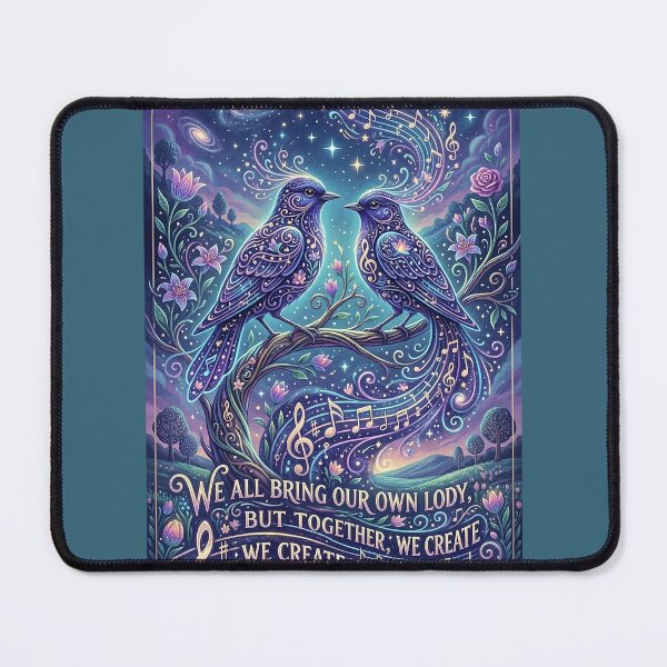 Item preview, Cosmic Melody Birds Galaxy & Nature Fantasy Design designed and sold by Style-InkPulse.