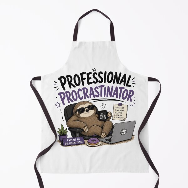 Item preview, Professional Procrastinator – Funny Sloth Illustration & Quote designed and sold by TommyArt94.