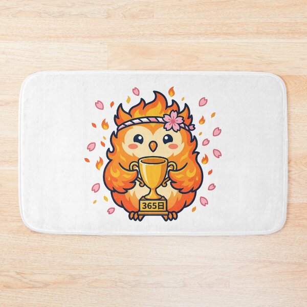 Item preview, Japanese language streak fire owl 365 day kawaii gift designed and sold by language-des.