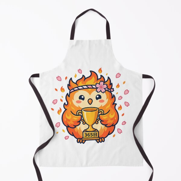 Item preview, Japanese language streak fire owl 365 day kawaii gift designed and sold by language-des.