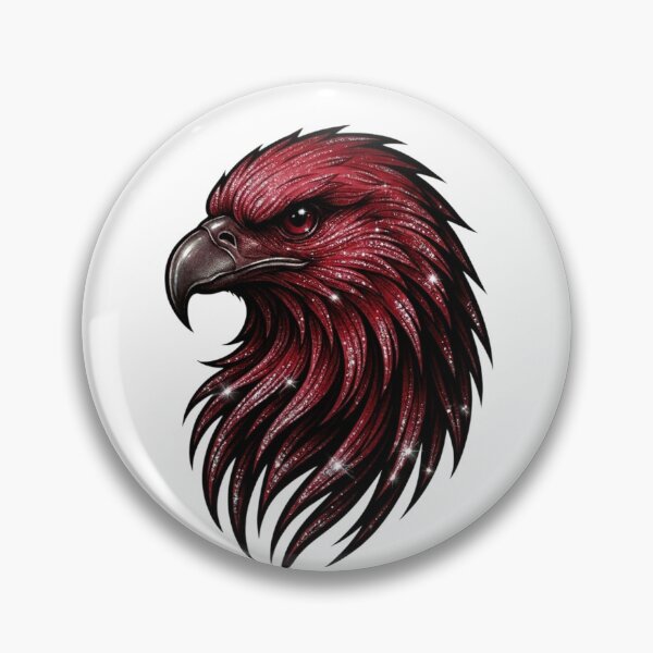 Item preview, Red Eagle Glitter Majestic Ruby Bird Art designed and sold by Golden Threads Studio.