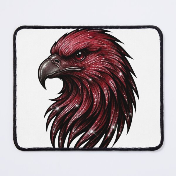 Item preview, Red Eagle Glitter Majestic Ruby Bird Art designed and sold by Golden Threads Studio.