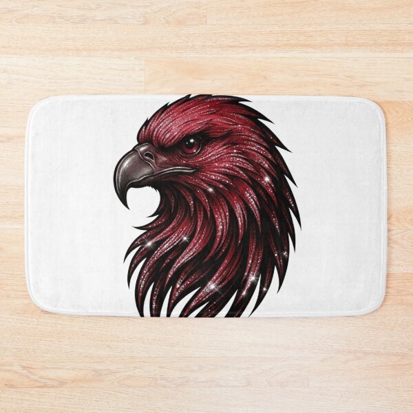 Item preview, Red Eagle Glitter Majestic Ruby Bird Art designed and sold by Golden Threads Studio.