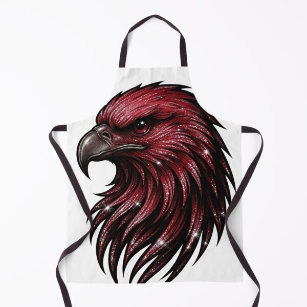 Item preview, Red Eagle Glitter Majestic Ruby Bird Art designed and sold by Golden Threads Studio.