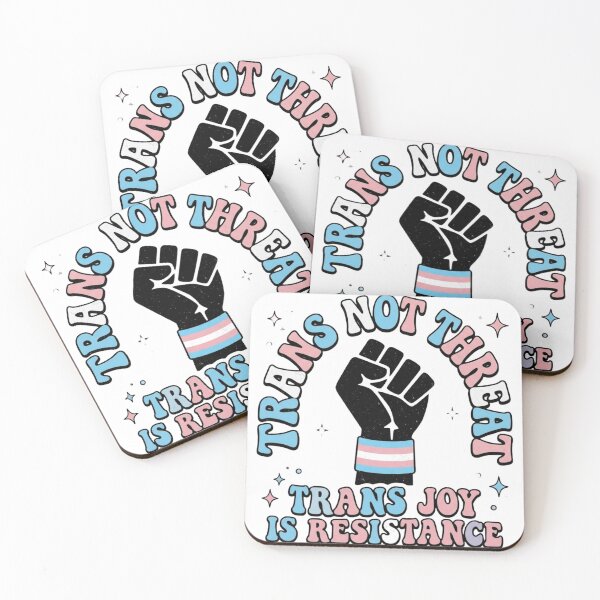 Item preview, Trans Not Threat - Trans Joy Is Resistance Retro Pride  designed and sold by RedVista.