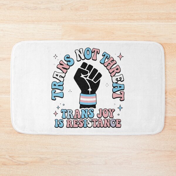 Item preview, Trans Not Threat - Trans Joy Is Resistance Retro Pride  designed and sold by RedVista.