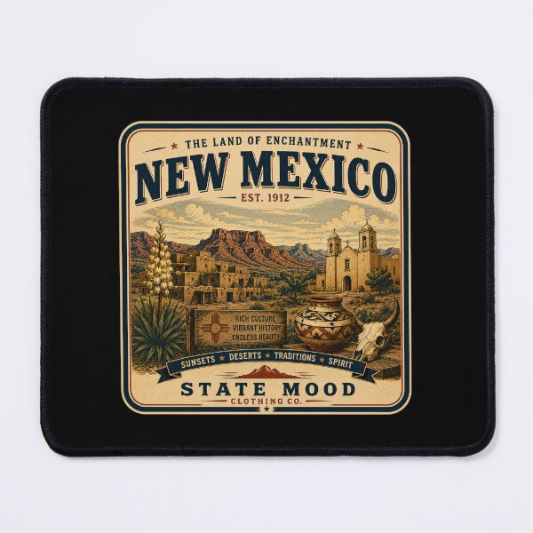 Item preview, New Mexico Land of Enchantment Vintage Southwest Desert Design designed and sold by StateMoodDesigns.