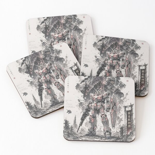 Item preview, RX-0 Unicorn Gundam Anime – Banagher Links Mecha Watercolor Sci-Fi Art  designed and sold by Dyan4.