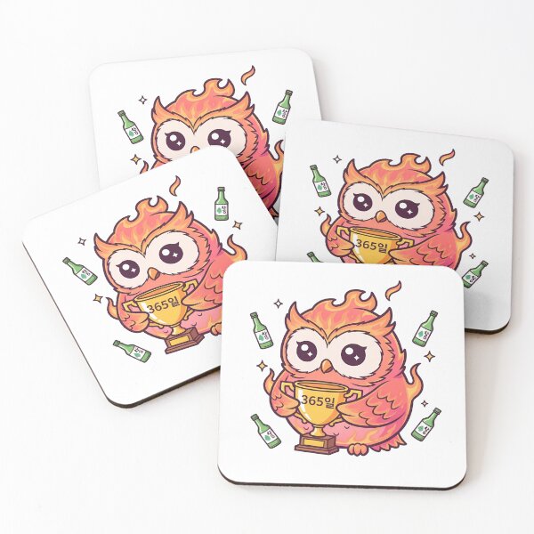 Item preview, Korean language streak fire owl 365 days chibi kpop gift designed and sold by language-des.