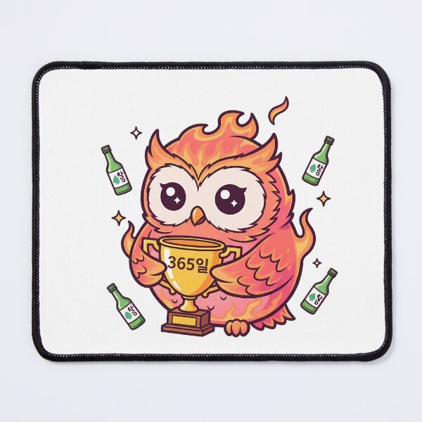Item preview, Korean language streak fire owl 365 days chibi kpop gift designed and sold by language-des.